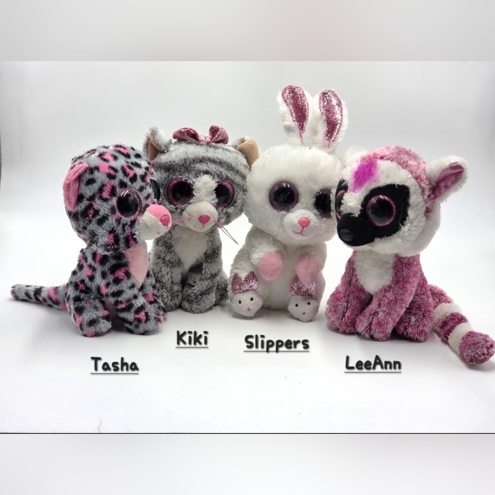 4 pcs Ty Beanie Boos Plush Toy Set